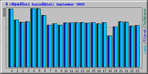Óránkénti használat: September 2025